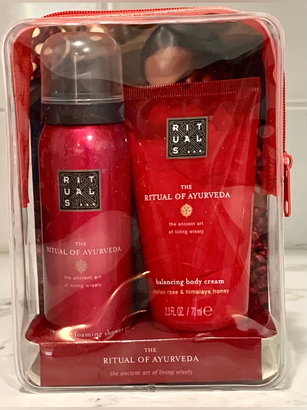 RITUALS Ayurveda Foaming Shower Gel & Body Cream Travel Gift Set Limited Edition
